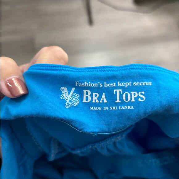 Victoria’s Secret Blue Halter Cotton Dress V Neckline Shelf Bra Medium - Picture 6 of 8